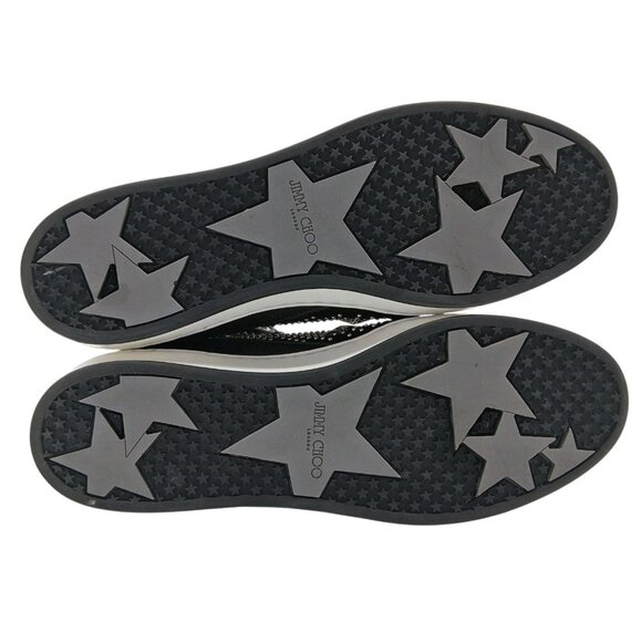 Jimmy Choo Shoes Womens EU 36 US 6 Black High Top Star Studded Made in Italy - Picture 6 of 14